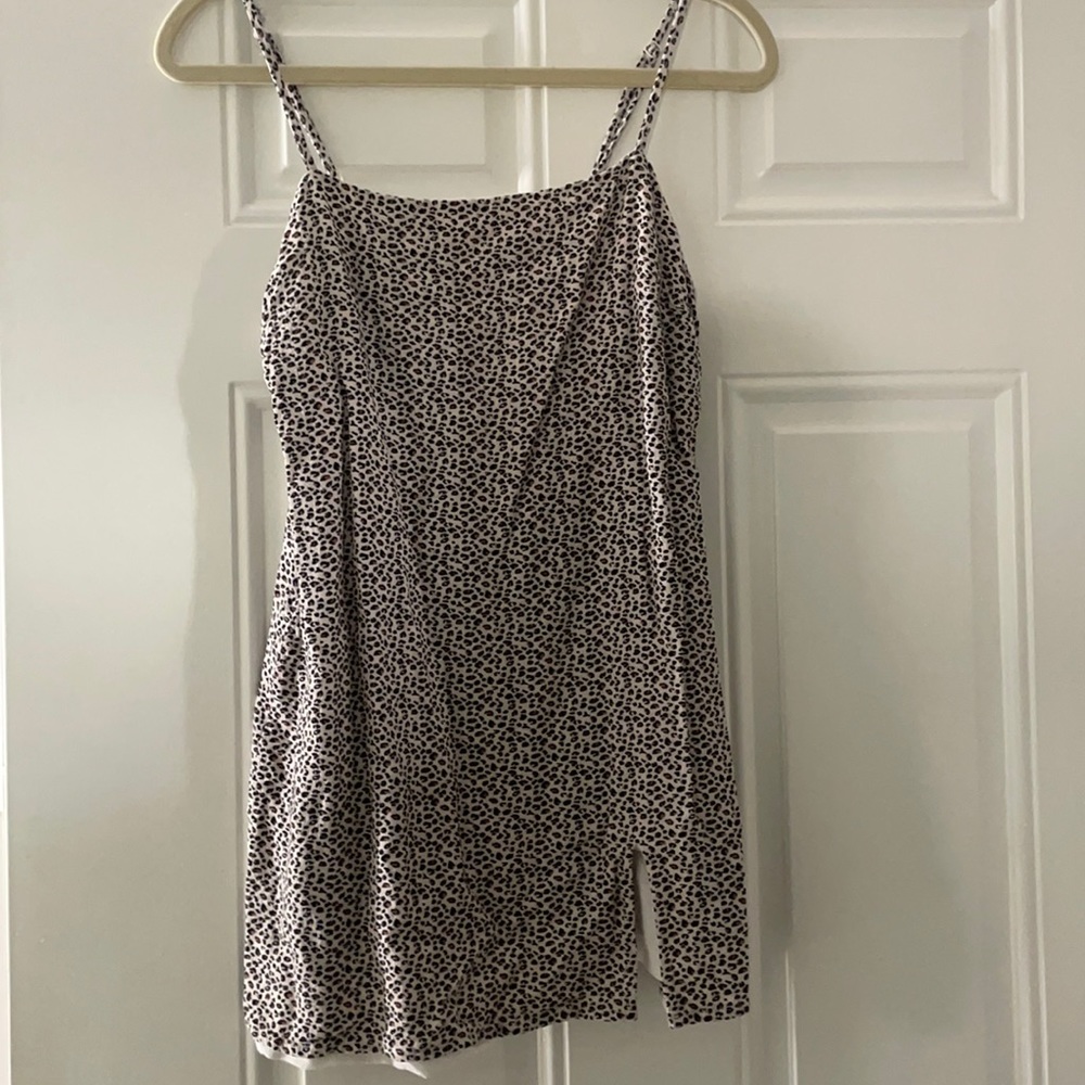 Cheetah print slip dress